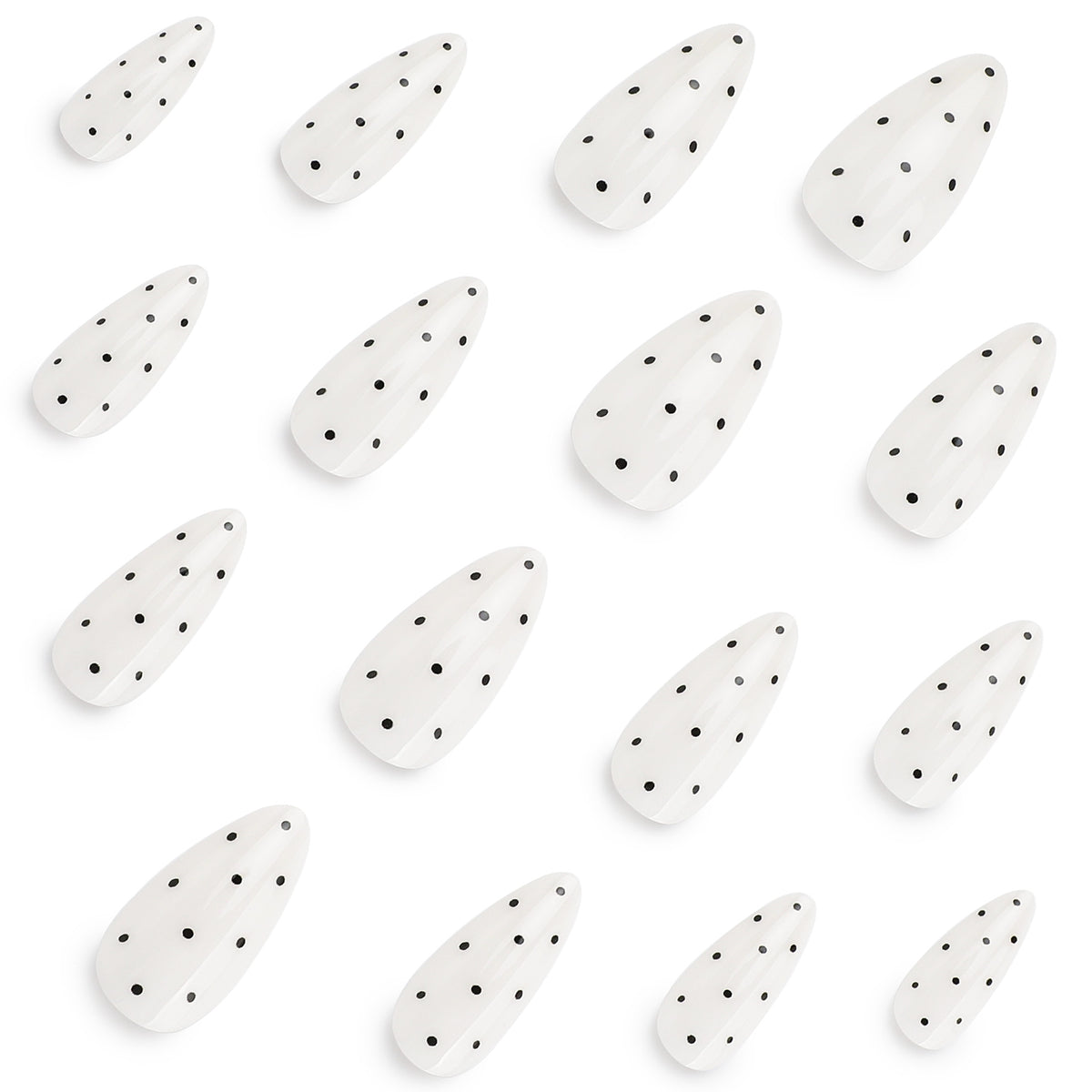 Kunstvolle Nagelverlängerungen mit Polka-Dots Brehn