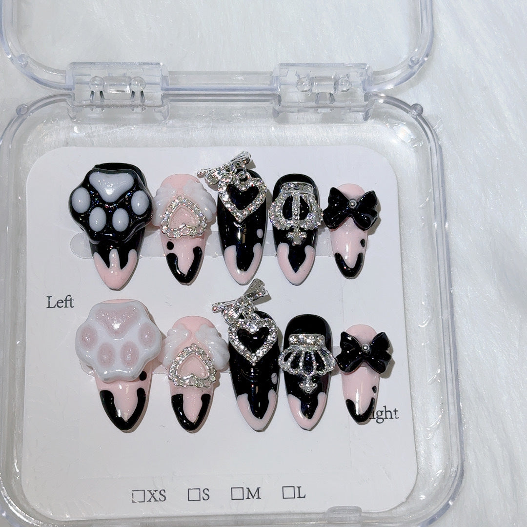 Dekorative Press-On Nagelkunst Spitzen Set