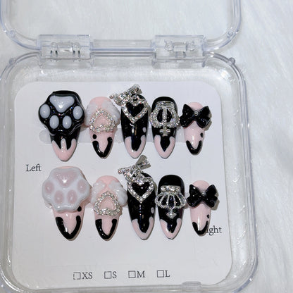 Dekorative Press-On Nagelkunst Spitzen Set