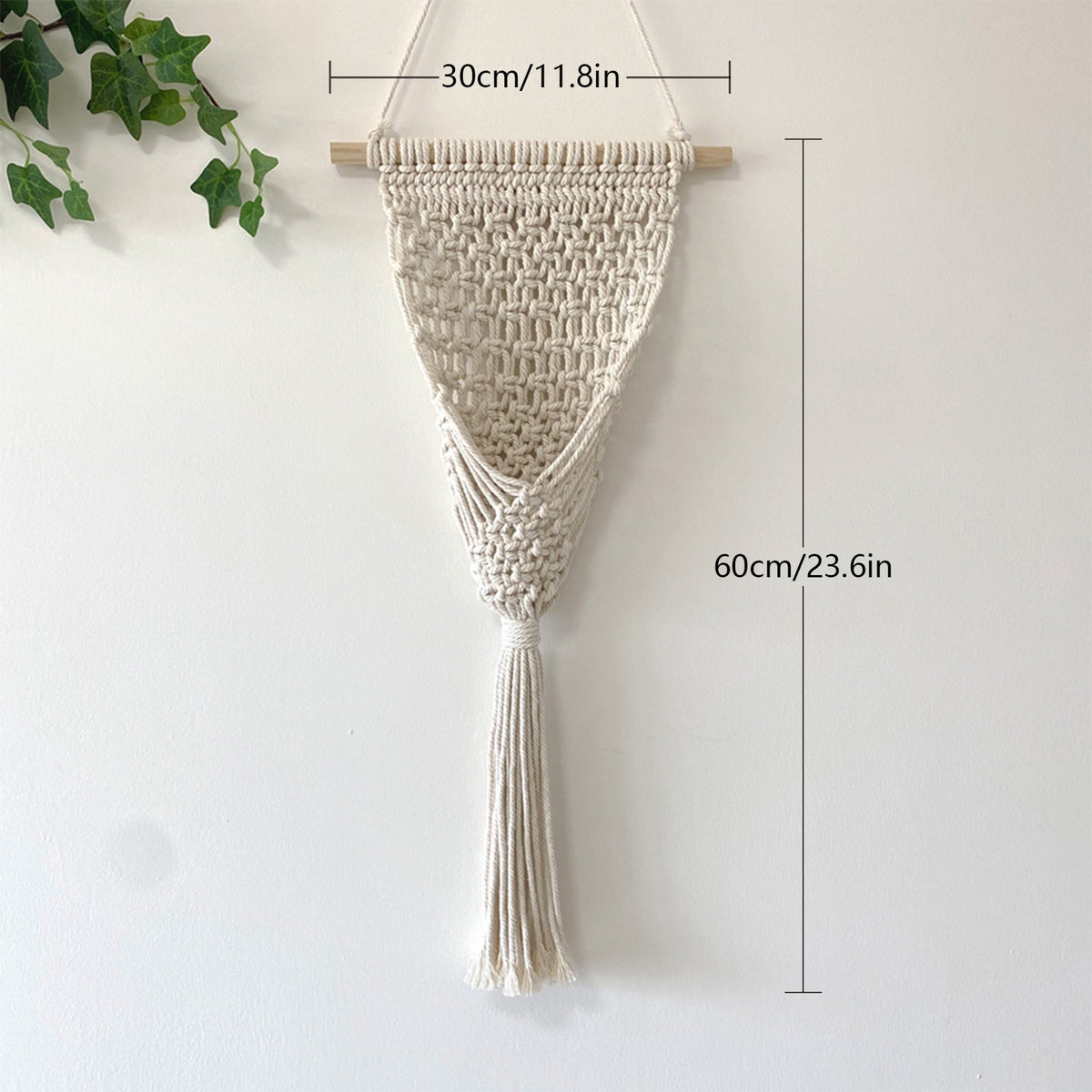 Dekorative Makramee Wandbehang mit eleganten Fransenquasten Brehn