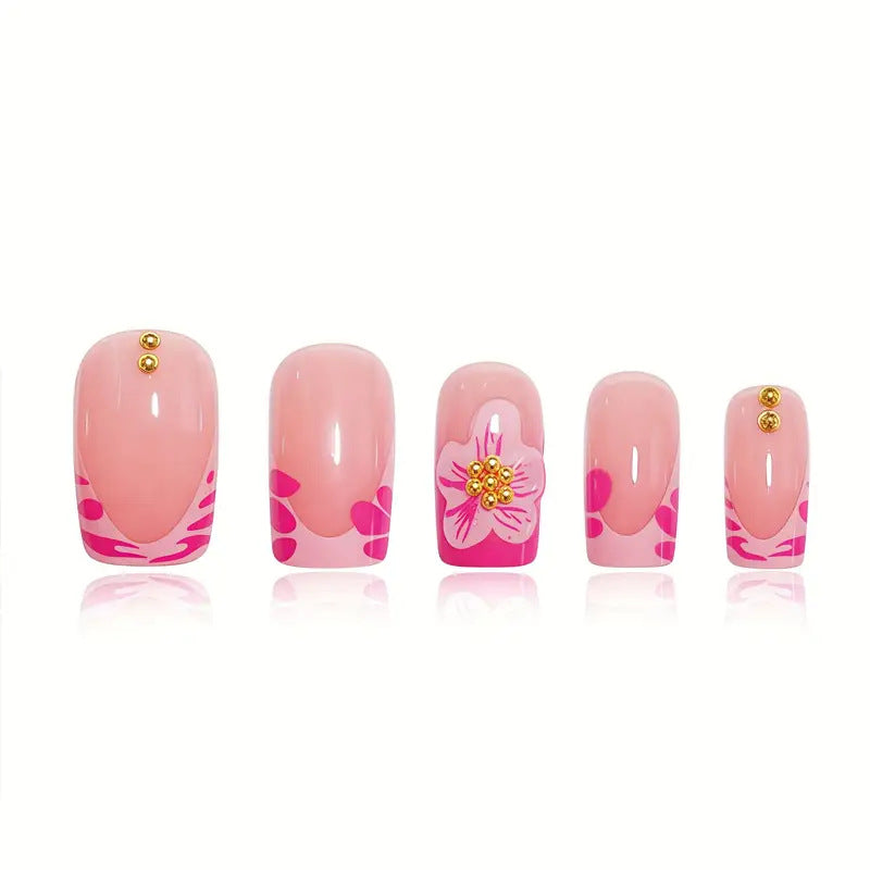 Blumeninspiriertes Acryl-Nagel-Enhancements Brehn