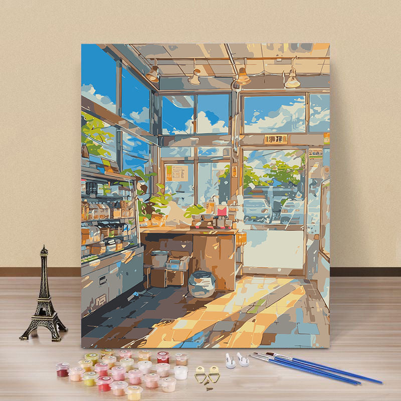Artistisches Kaffeehaus-Leinwand-Kunst-Set Brehn