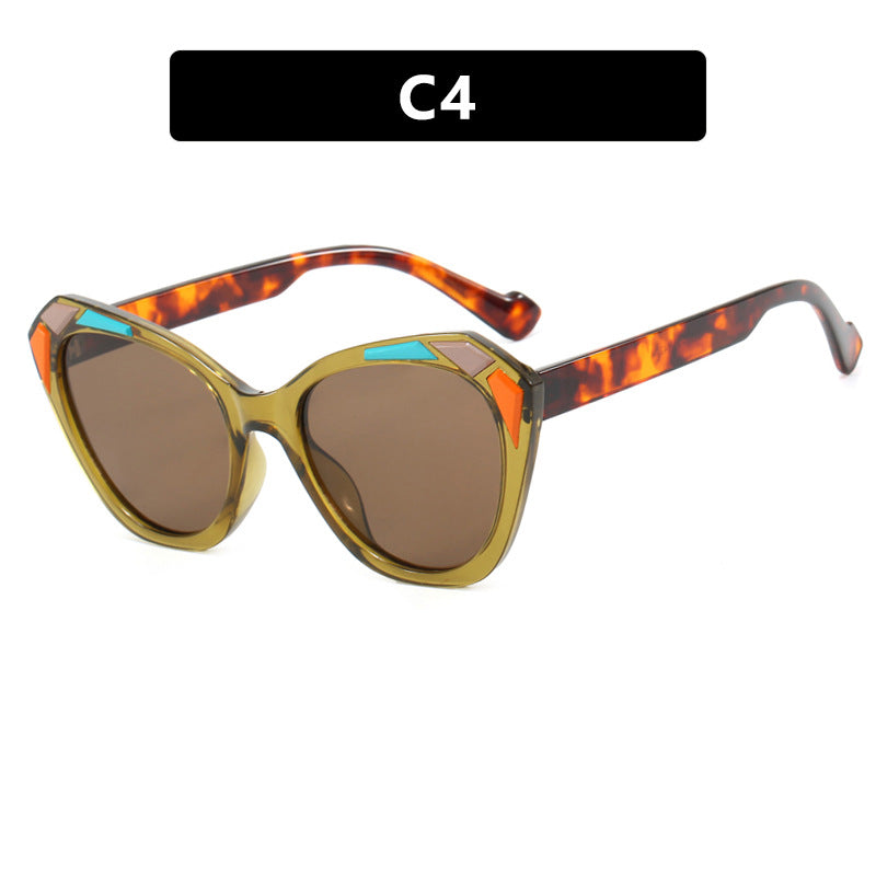 Damen Katzenaugen-Sonnenbrille mit modischen Details Brehn