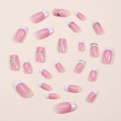 Elegante Herz-Akzent Nagelkunst Verlängerungen Brehn