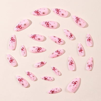 Stiletto-Nail-Art-Extensions mit Schleifenakzenten Brehn