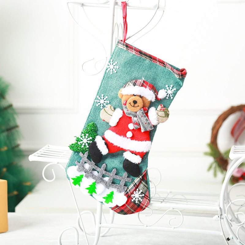 Festlicher Weihnachtsstrumpf mit niedlichem Weihnachtsmann-Motiv Brehn