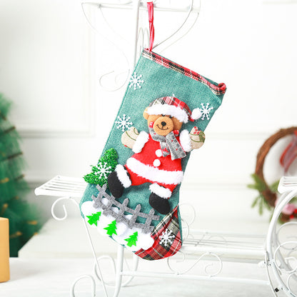 Festlicher Weihnachtsstrumpf mit niedlichem Weihnachtsmann-Motiv Brehn