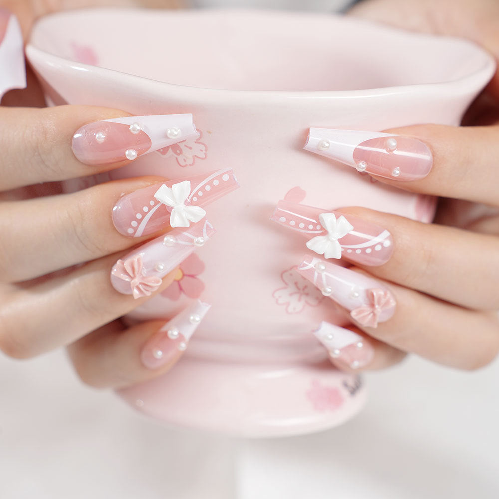 Elegante Premium Dekorative Press-On Nagelspitzen Brehn