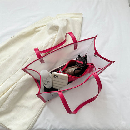 Transparente Mode Tasche mit dekorativen Edelsteinen