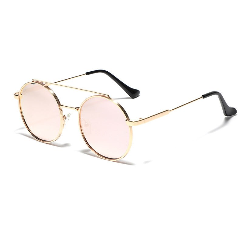 Damen runde Sonnenbrille mit modischem Metallrahmen Brehn