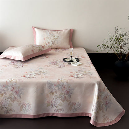 Bettwäschegarnitur aus feinem Baumwollsatin mit klassischem Toile-de-Jouy-Print und satiniertem Saum