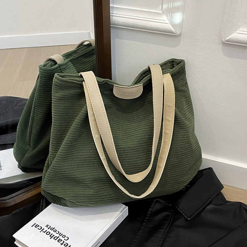 Strukturierter Stoff Tages-Hobo-Handtasche