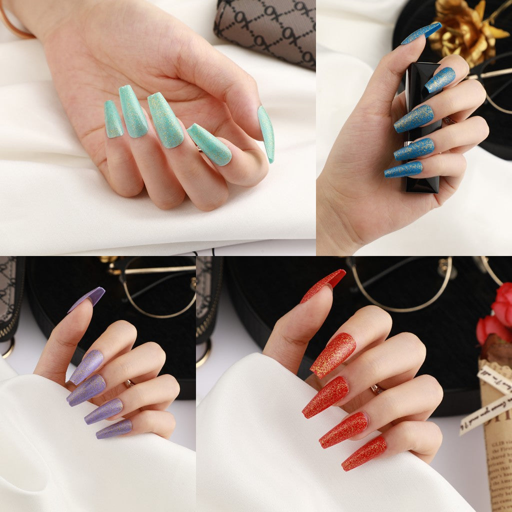 Kunstnagel Set mit elegantem Glitzer-Effekt Brehn