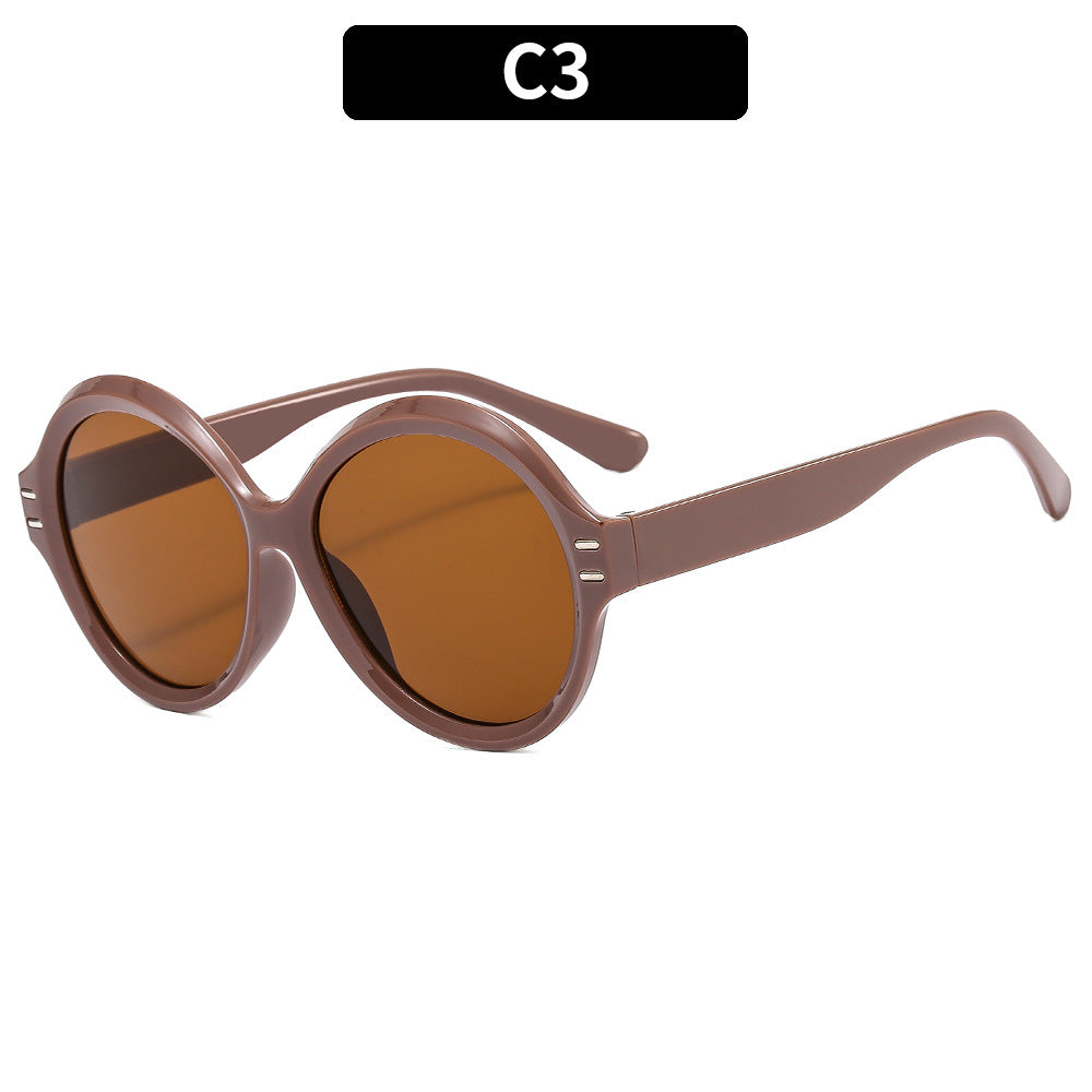 Überdimensionale Rundrahmen-Sonnenbrille