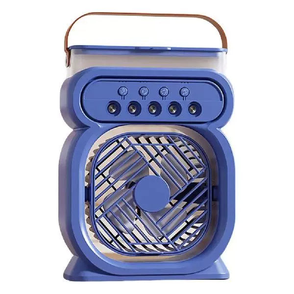 Unisex Einheitsgröße tragbarer wiederaufladbarer verdampfender Desktop-Luftkühler und Ventilator mit Leder-Tragegriff Brehn