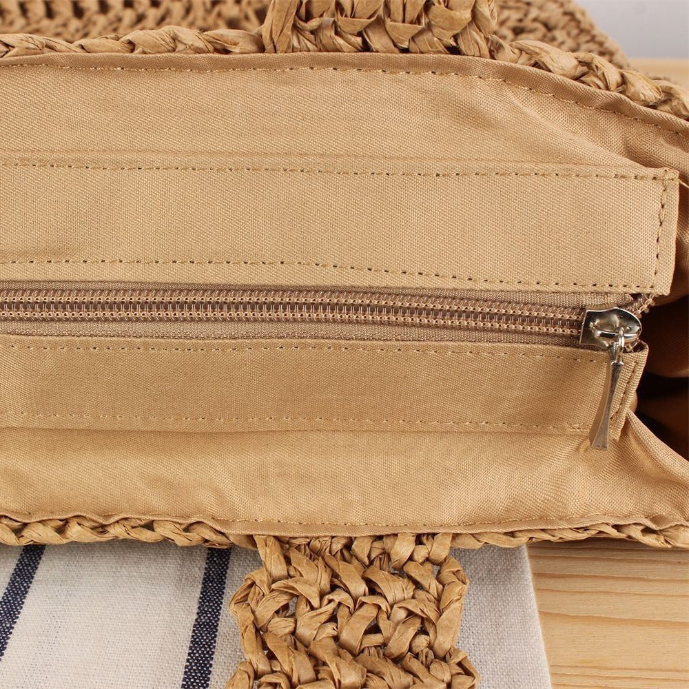 Handgeknüpfte Stroh-Tasche Brehn