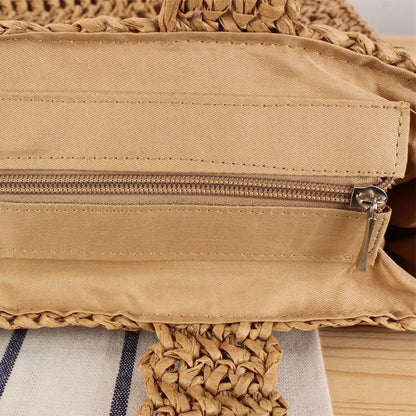 Handgeknüpfte Stroh-Tasche Brehn