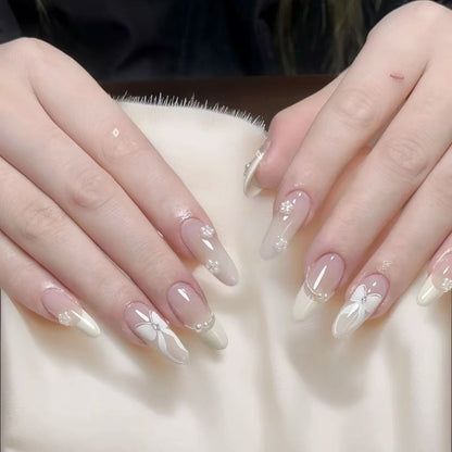 Erweitertes Glitzer-verstärktes Press-On Nagelset Brehn
