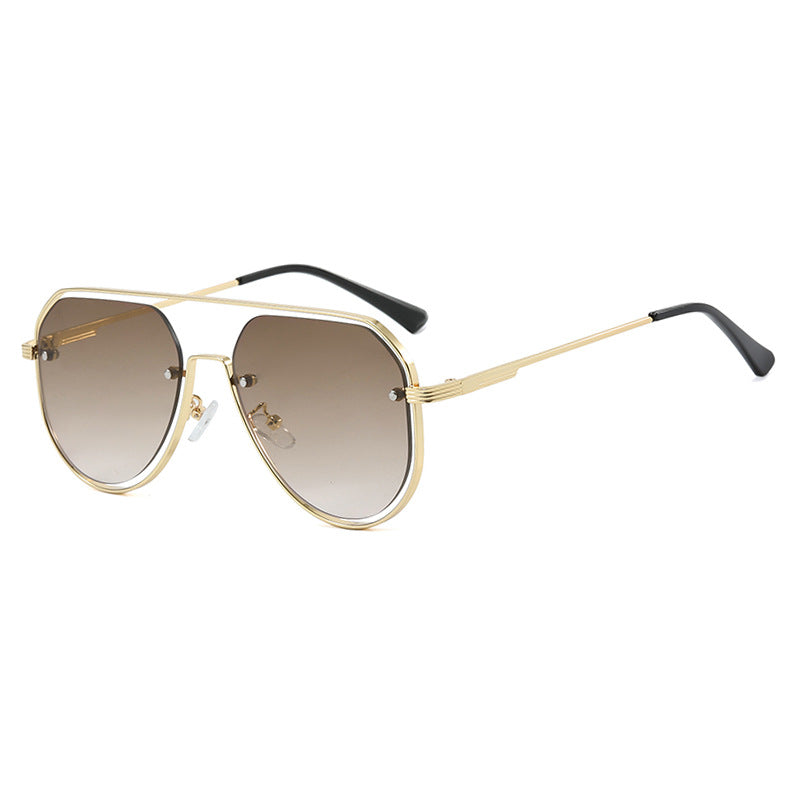 Damen stylische Piloten-Sonnenbrille mit innovativem Design und UV-Schutz Brehn