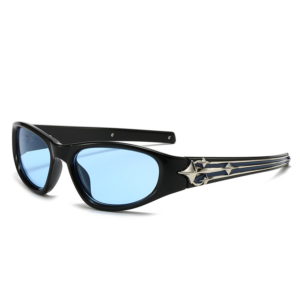 Damen Sportliche Sonnenbrille im modernen Design mit stylischem Metallrahmen Brehn