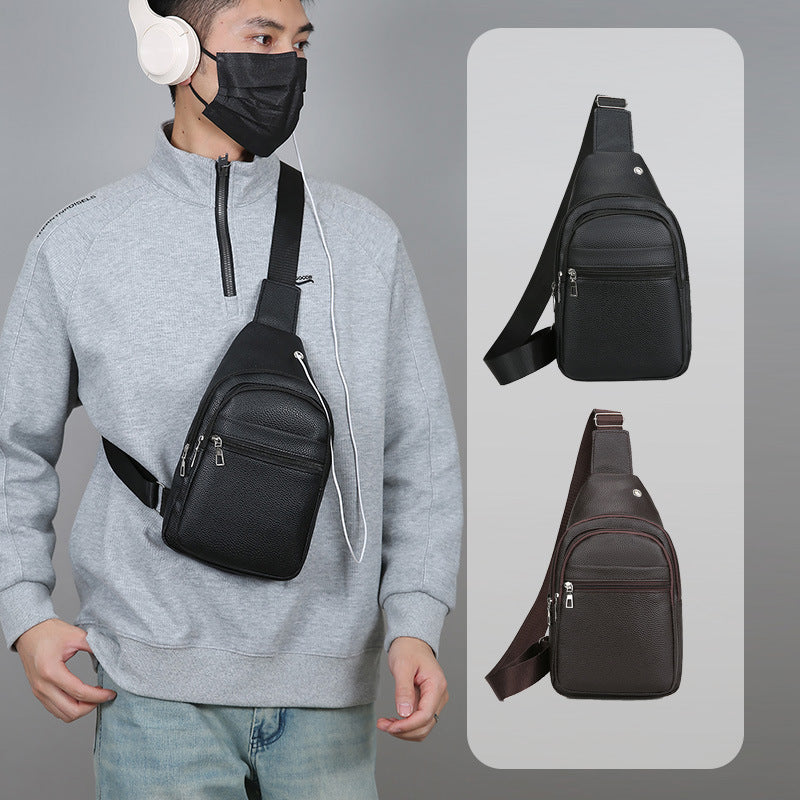 Premium Leder Sling Rucksack Brehn