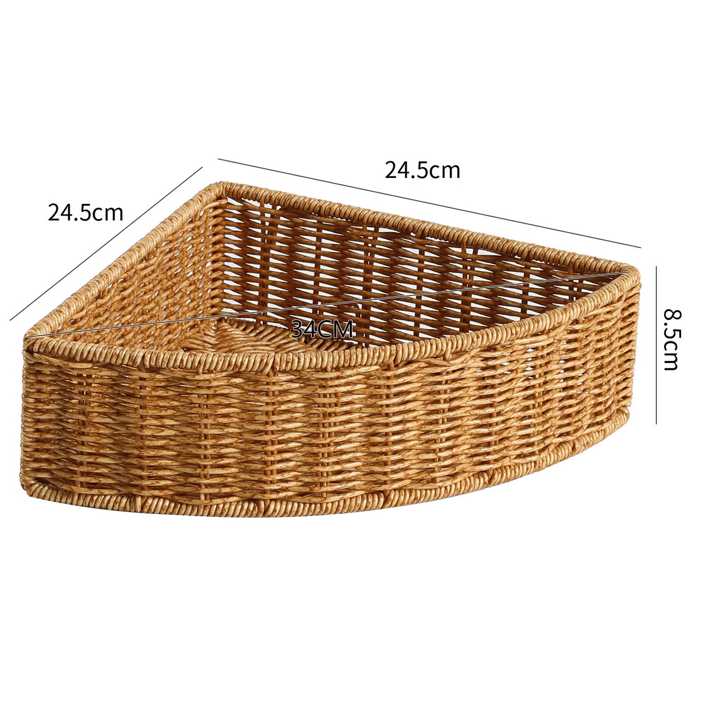 Unisex Dreieckiger Aufbewahrungskorb aus geflochtenem Material Brehn