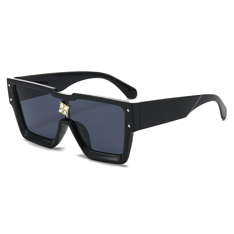 Fetzig geometrische Sonnenbrille