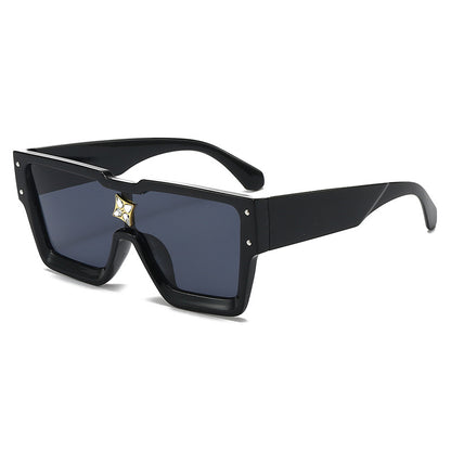 Fetzig geometrische Sonnenbrille
