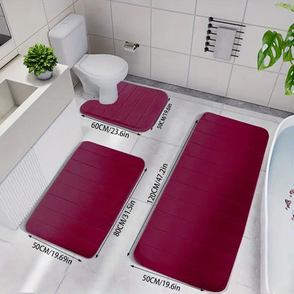 Rutschfeste Badezimmermatten-Set
