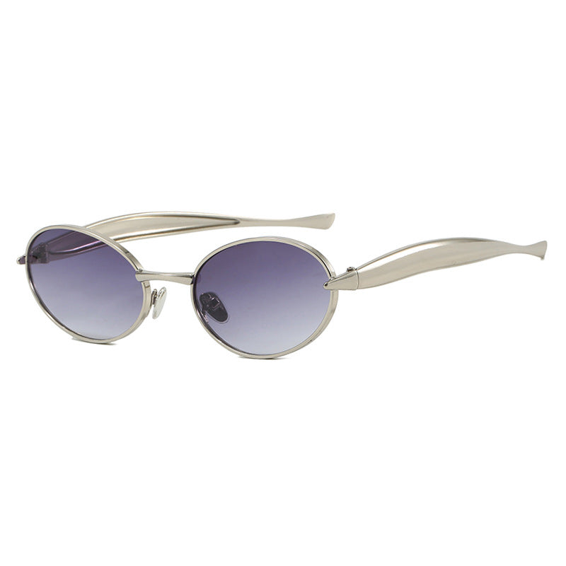 Damen modische Sonnenbrille mit ovalem Rahmen und funkelnden Details Brehn