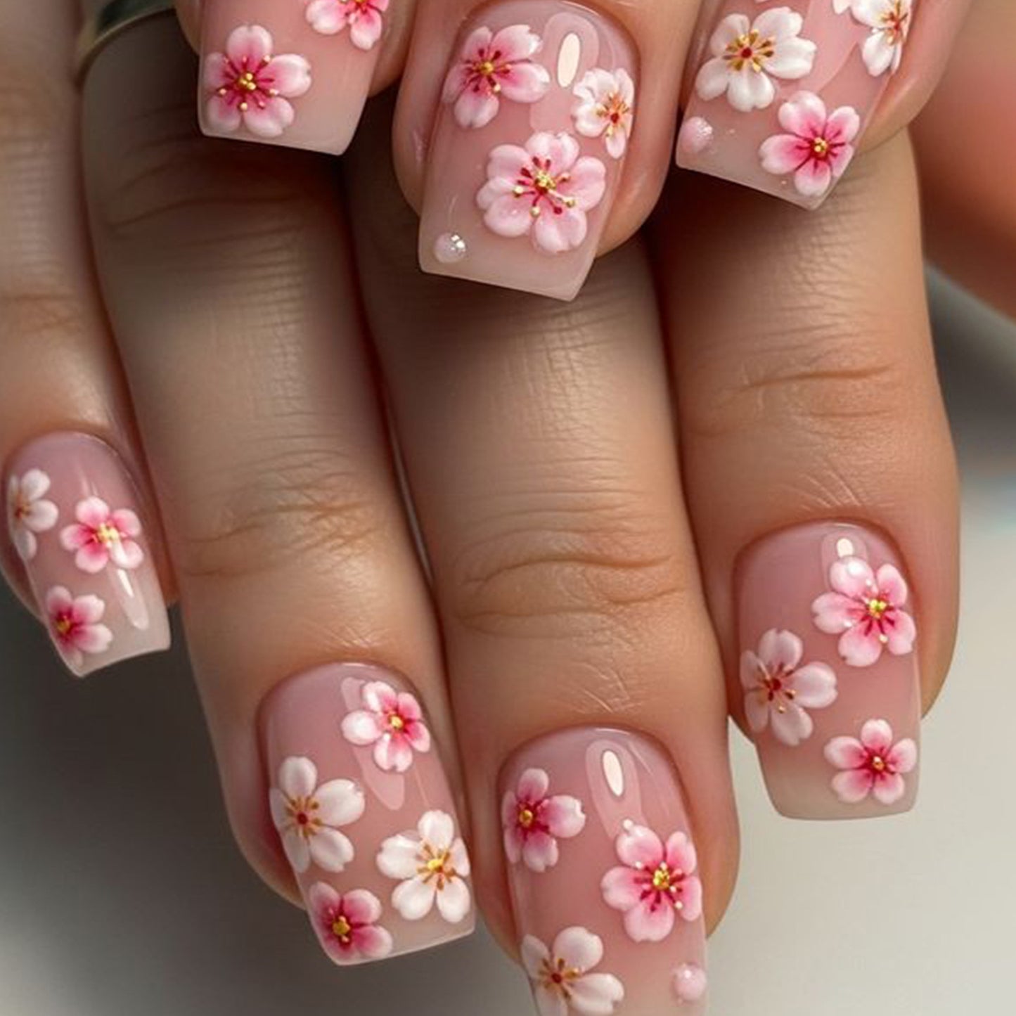Floral Acryl Nail Art Set Brehn