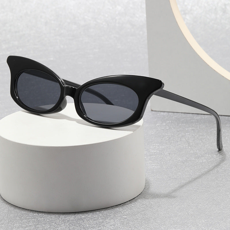 Damen Cat-Eye Sonnenbrille mit transparentem Rahmen und UV-Schutz Brehn