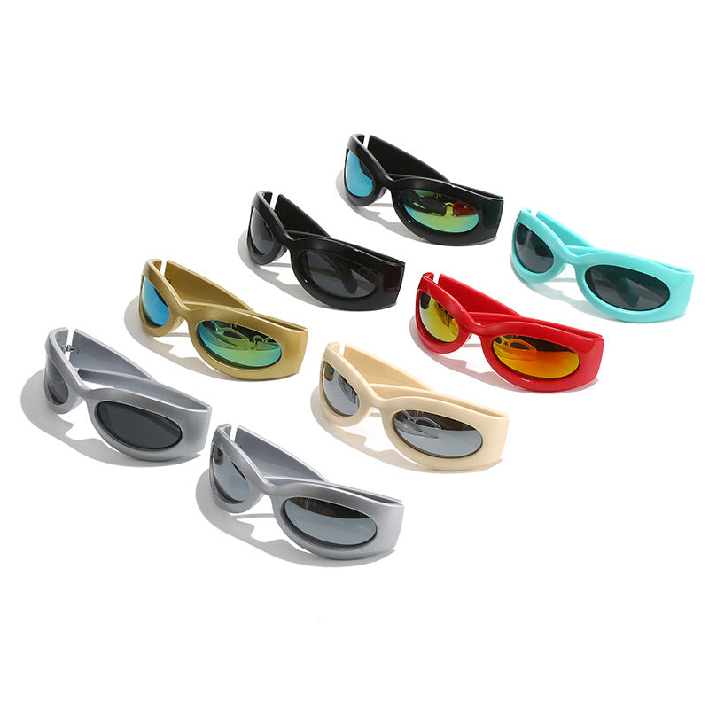 Damen trendige Sportsonnenbrille mit aerodynamischem Design Brehn