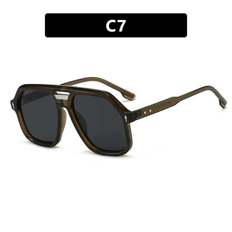 Damen oversized Sonnenbrille mit polygonalem Rahmen und UV-Schutz Brehn