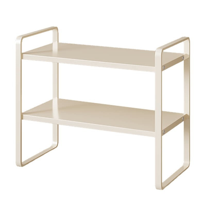 Kompakte Zwei-Ebenen Metall Schreibtisch Organizer Regal