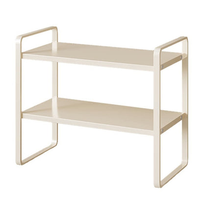 Kompakte Zwei-Ebenen Metall Schreibtisch Organizer Regal