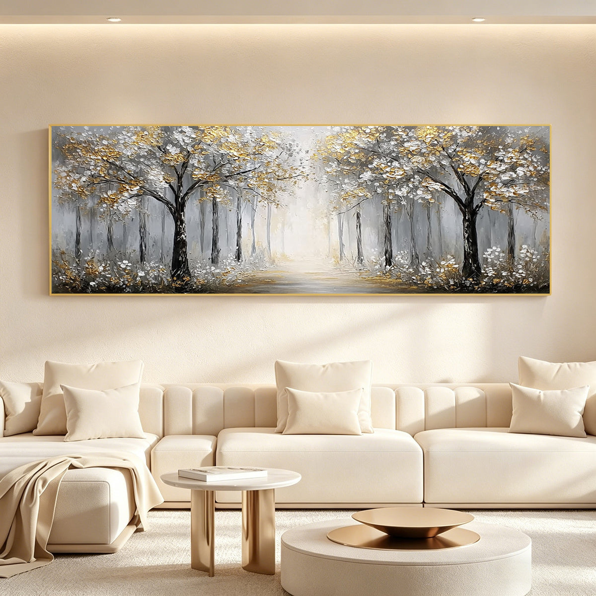Malerei auf Leinwand mit malerischer Waldlandschaft