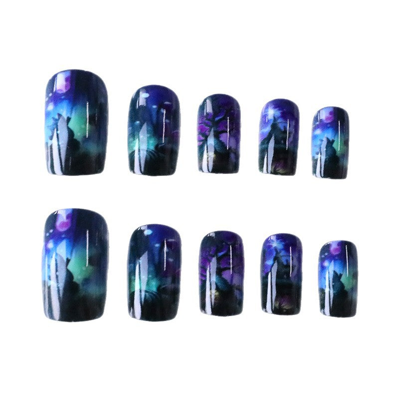 Fantasy-Landschaft-Nagelkunst Brehn