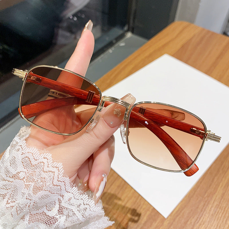 Damen Sonnenbrille mit luxuriösem Holzrahmen Brehn