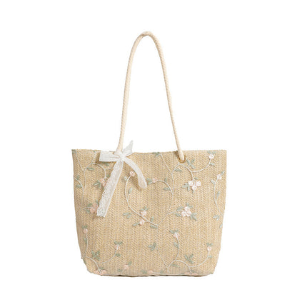 WoBestickte Strohtasche Brehn