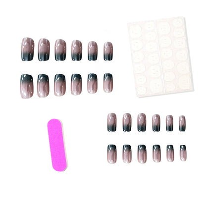 Glänzende Ombre Nail Art Verlängerungen Brehn