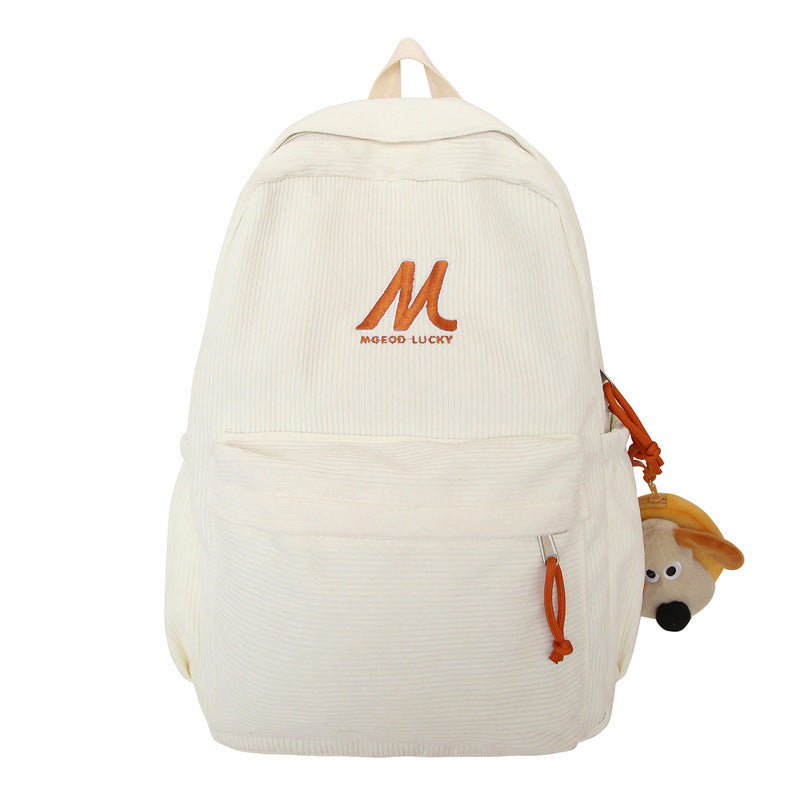 Lässiger Plüschtexturierter Schulrucksack Brehn