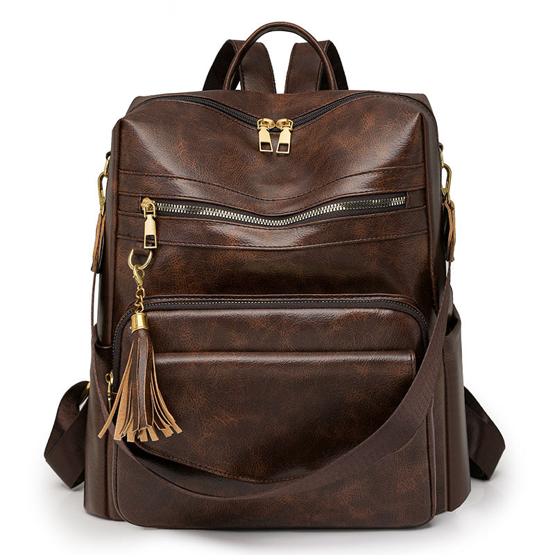 Multifunktionaler Stilvoller Leder Rucksack Brehn