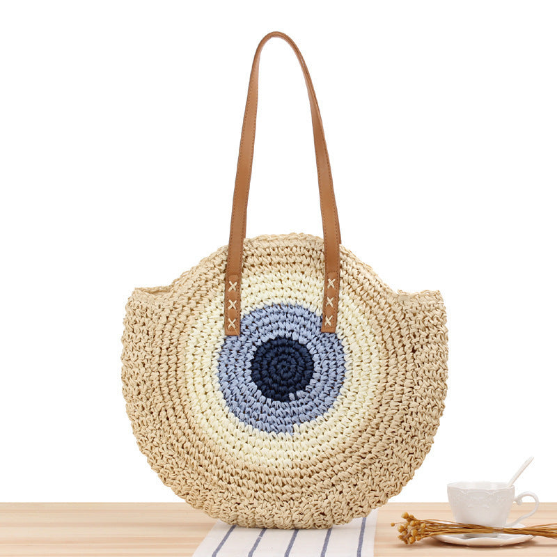 Runde Strohtasche Brehn