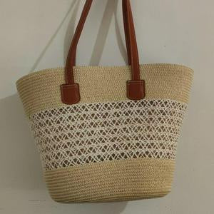 Oversized Strandtasche Aus Geflochtenem Material Brehn