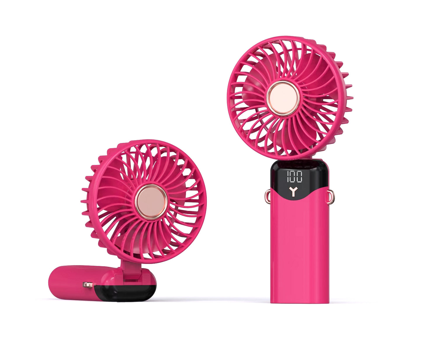 Tragbarer Mini Ventilator mit Usb Aufladung und Digitalanzeige Brehn