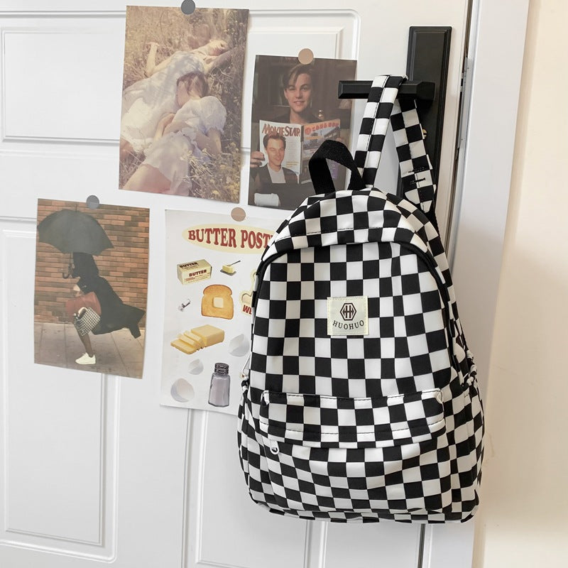 Stylischer karierter Rucksack