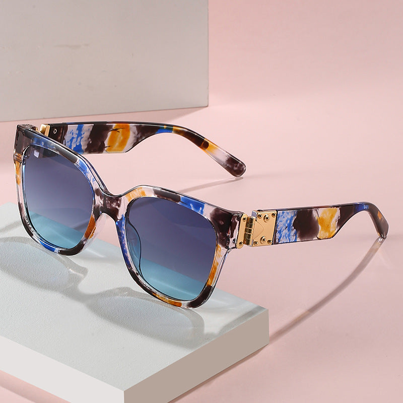 Damen edle Oversized Sonnenbrille mit luxuriösem Metall-Akzent Brehn
