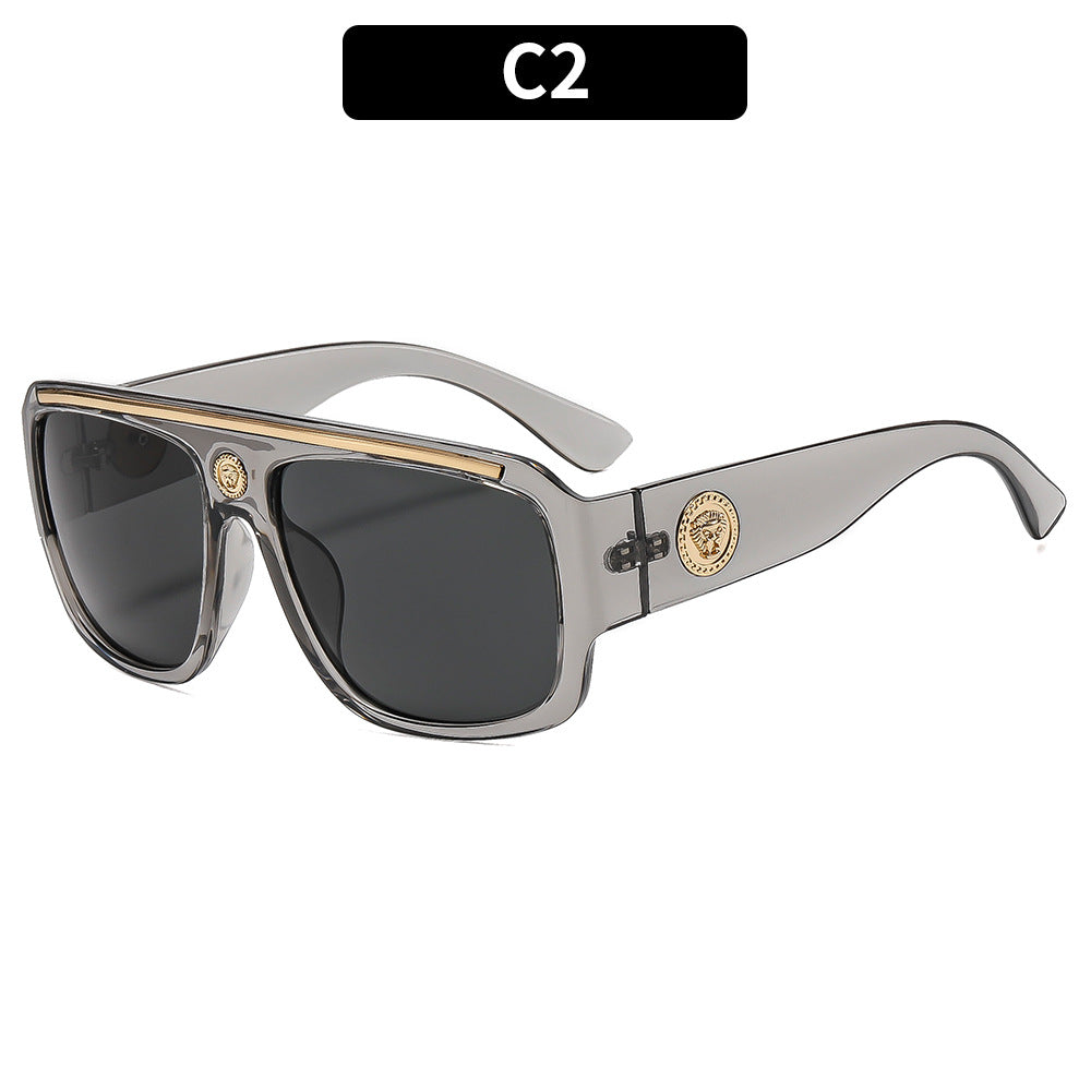 Trendy geometrische übergroße Sonnenbrille