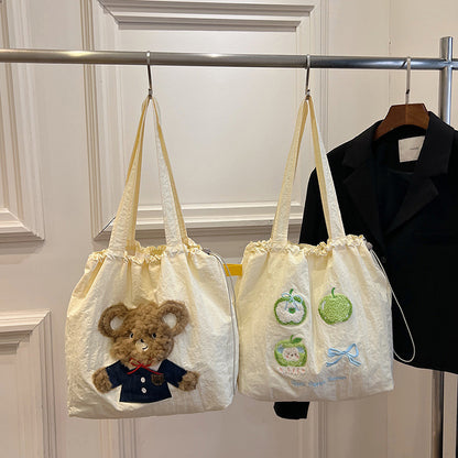 Süße Cartoon-Themen Kordelzug-Tote Tasche